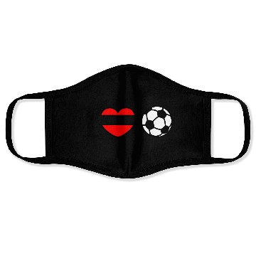 Discover Monogram logo soccer heart Face Masks