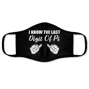 Discover Last Digit PI Math Teacher Gift Face Masks