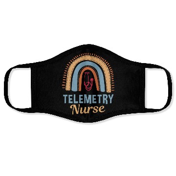 Discover Telemetry Nurse Boho Rainbow Apparel Face Masks