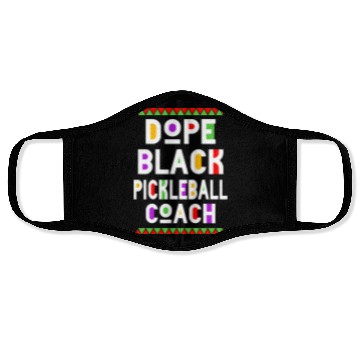 Discover Dope Black Pickleball Coach Face Masks
