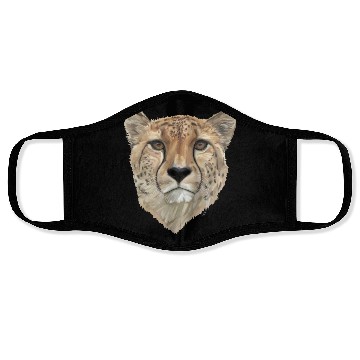 Discover Watercolor Cheetah Portrait Face Masks
