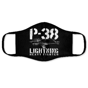 Discover P 38 Lighting Heavy Fighter Face Masks