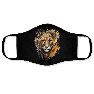Discover Graffiti Style Mountain Lion | Mountain Lion Lover Face Masks