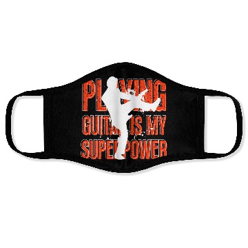 Discover Playing Guitar Is My Superpower Musician Face Masks