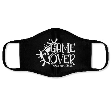 Discover Game over Back to School Funny First Day School Face Masks