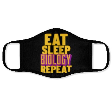 Discover Eat sleep biology repeat-Unique biology designs Face Masks
