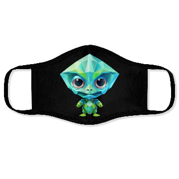 Discover Alien Extraterrestrial Green Polygon Face Masks