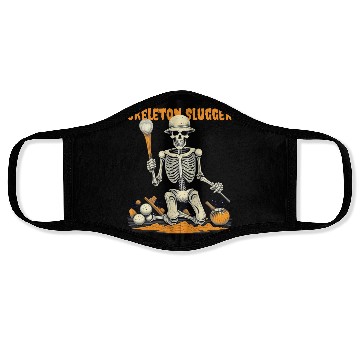 Discover Skeleton Slugger Halloween Face Masks