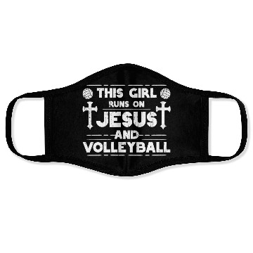 Discover Runs On Jesus And Volleyball Face Masks