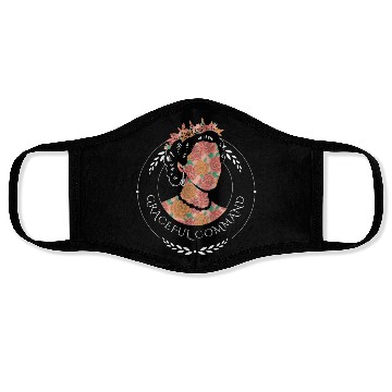 Discover Graceful Command Retro Queen Royalty Designs Face Masks