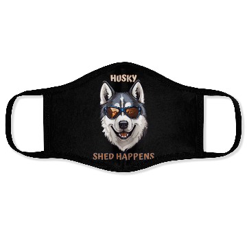 Discover Funny Cute Beautiful Siberian Husky Dog Design Face Masks