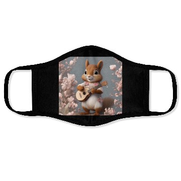 Discover Aesthetic Cottagecore Floral Cute Squirrel Playing Face Masks
