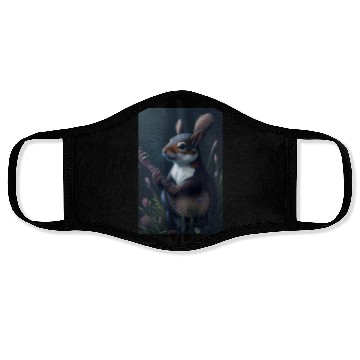 Discover Aesthetic Cottagecore Floral Cute Squirrel Playing Face Masks