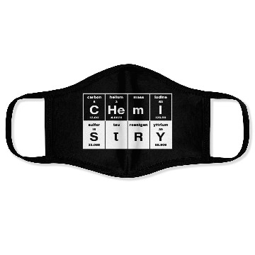Discover Chemistry Periodic Table Science Teacher Funny Face Masks