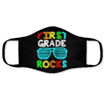 Discover First Grade Rocks Back To School Face Masks