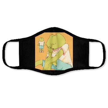 Discover Green Frog Friends Face Masks