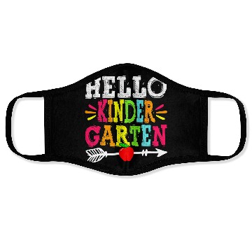 Discover Hello Kindergarten Teacher Funny Back To School Face Masks