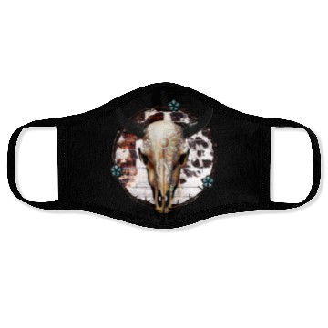 Discover Bull Skull Western Face Masks
