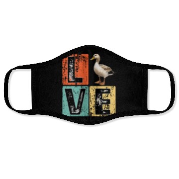 Discover Retro Duck Hunting Duck Birds Lover Duck Hunter Face Masks