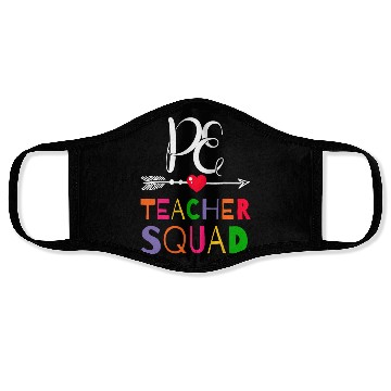 Discover Pe Teacher Squad Back To School Funny Colleague Face Masks