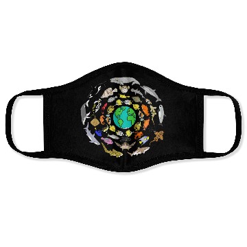 Discover World Oceans Day Sea Life Face Masks