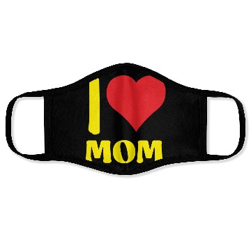 Discover I Love Mom Yellow Face Masks