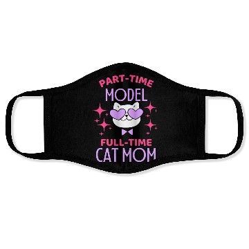 Discover Funny Model Cat Mom Lover Face Masks
