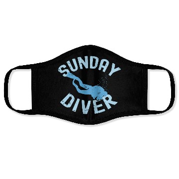 Discover Sunday Diver Funny Oceans Dive Face Masks