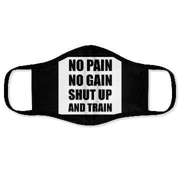 Discover Poster NO PAIN NO GAIN Square Face Masks