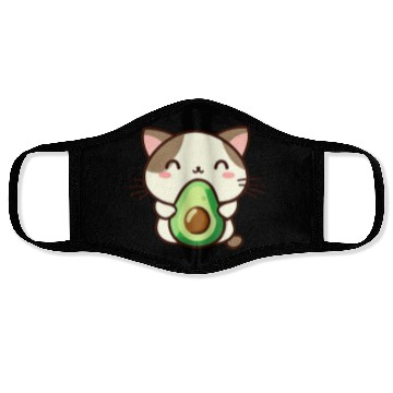 Discover Cat with avocado Face Masks