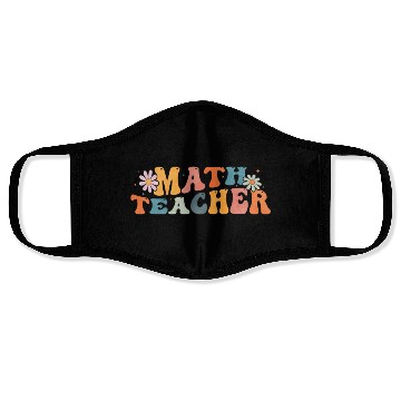 Discover Groovy Math Teacher Mathematics Mathematician Face Masks