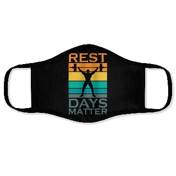 Discover Rest Days Humor For A Gym Muscle Workout Lover Face Masks