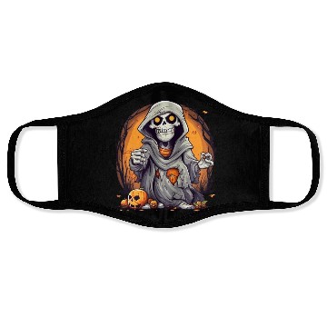 Discover Eerie Halloween Ghoul Art, Spooky Season Delight 5 Face Masks