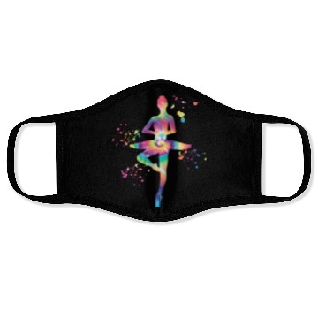 Discover Ballet Dancer Colorsplash Ballerina Face Masks