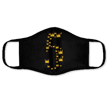 Discover number 5 five fifth digit Face Masks