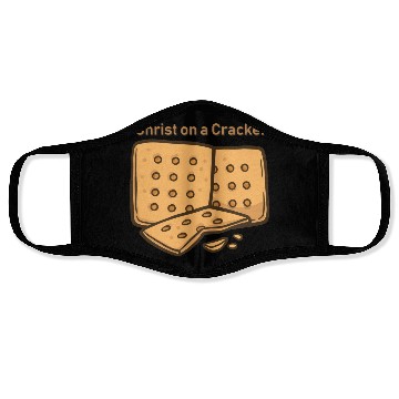 Discover Christ On A Cracker Face Masks