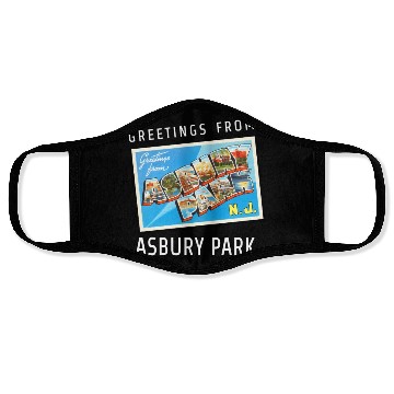 Discover Asbury Park New Jersey Nj Travel Postcard Face Masks