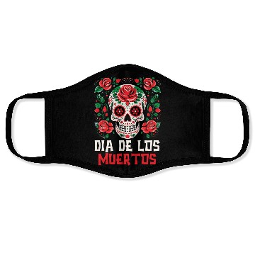 Discover Dia De Los Muertos Sugar Skull Mexican Holiday Face Masks