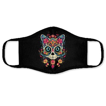 Discover Dia De Los Muertos Sugar Skull Mexican Holiday Face Masks