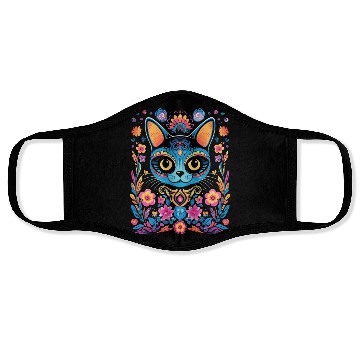 Discover Dia De Los Muertos Sugar Skull Mexican Holiday Face Masks