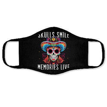 Discover Dia De Los Muertos Sugar Skull Mexican Holiday Face Masks