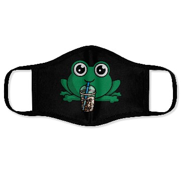 Discover Bubble Boba Tea Drink Frog Cute Anime Kawaii Toad Face Masks