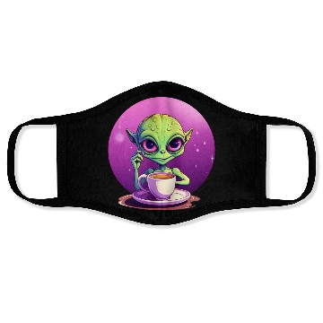 Discover midnight Coffee: The Green Alien Drinker Face Masks