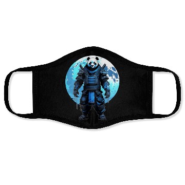 Discover Panda Shadowblade: Ninja Samurai Elegance Face Masks