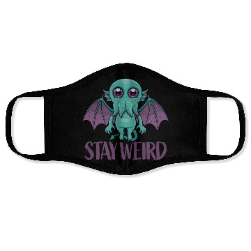 Discover Stay Weird Cute Cthulhu Monster Face Masks
