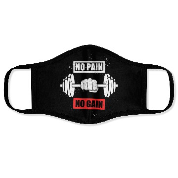 Discover Unlock Your Potential With Our No Pain No Gain Gym Face Masks
