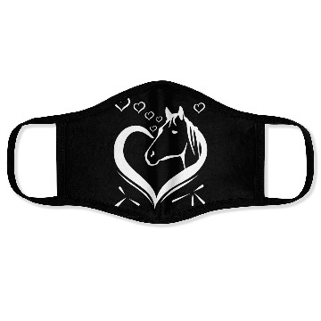Discover Cute horse heart for horseowner Face Masks