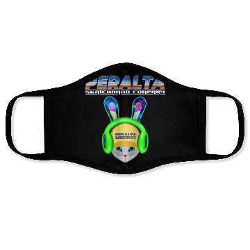 Discover Hip Hop Cat With Bunny Ears Headphones Easter Face Masks