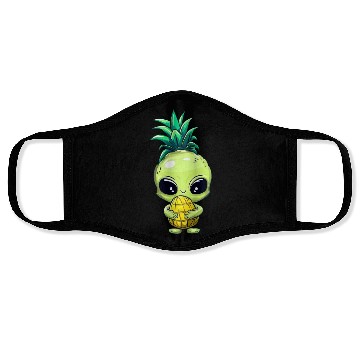 Discover Pineapple-Hair Alien: Green & Funny Face Masks