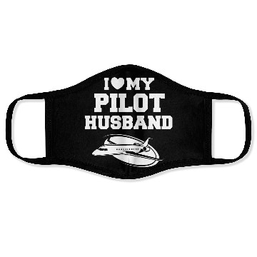 Discover I Love my Pilot Husband Face Masks